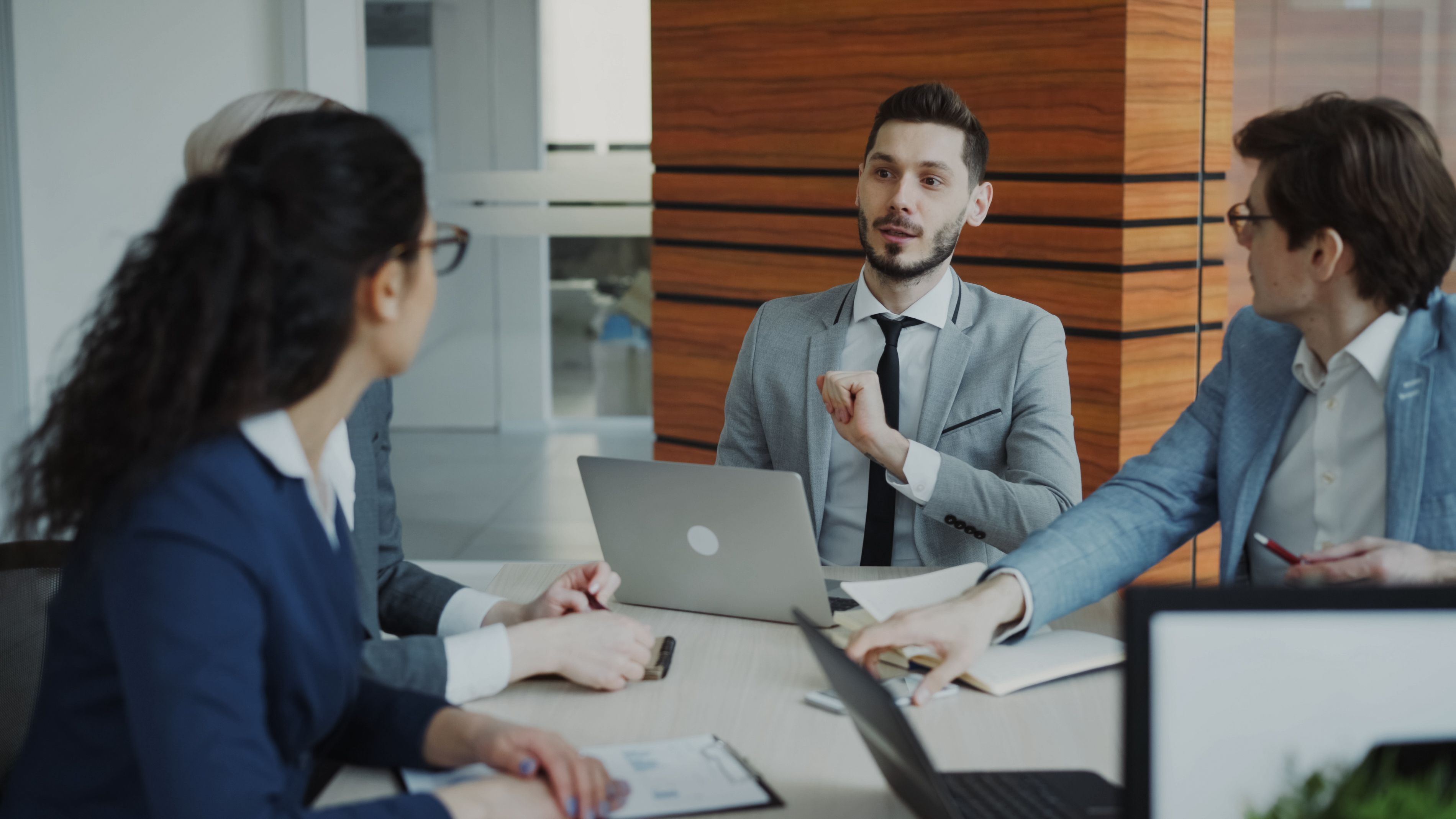 Illustrative business team in a meeting